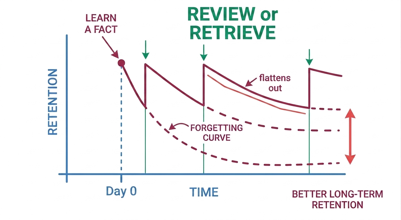 The Spaced Repetition forgetting curve