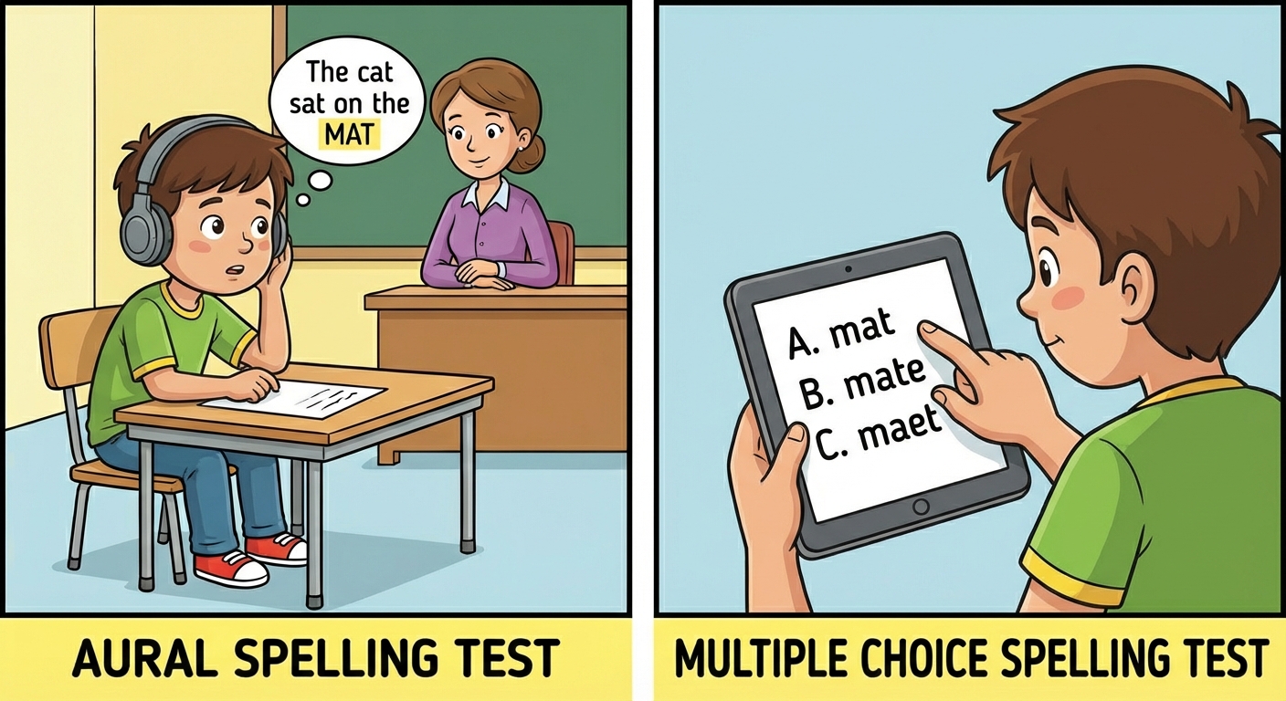 Aural and Multiple Choice test types